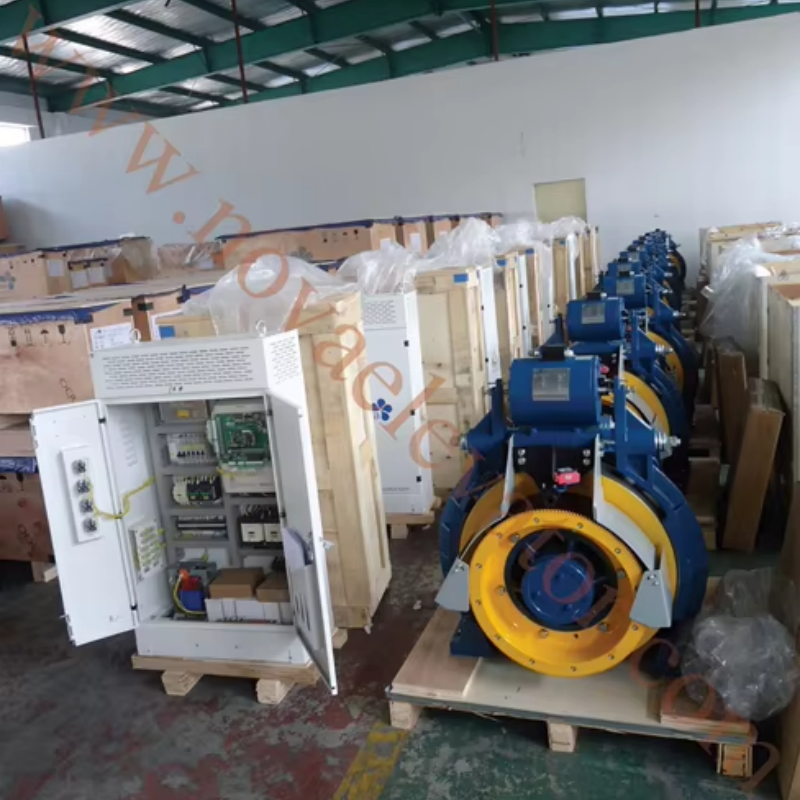 O elevador do elevador VTSP208 usa o motor Gearless da máquina de tração 1000KG