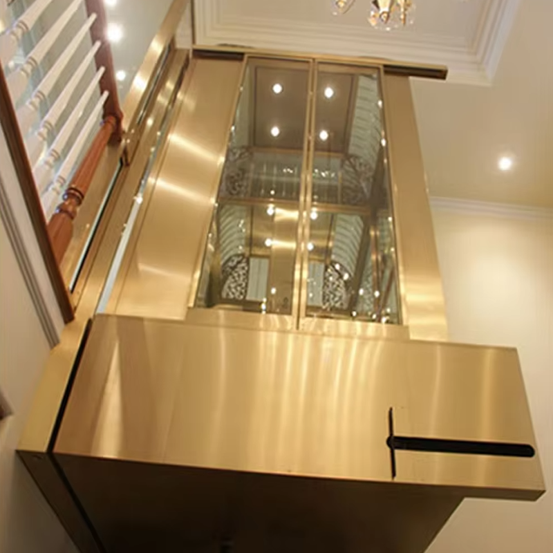 VTEV104 Ascensores Elevadores Elevador Villa de luxo em aço inoxidável para uso familiar