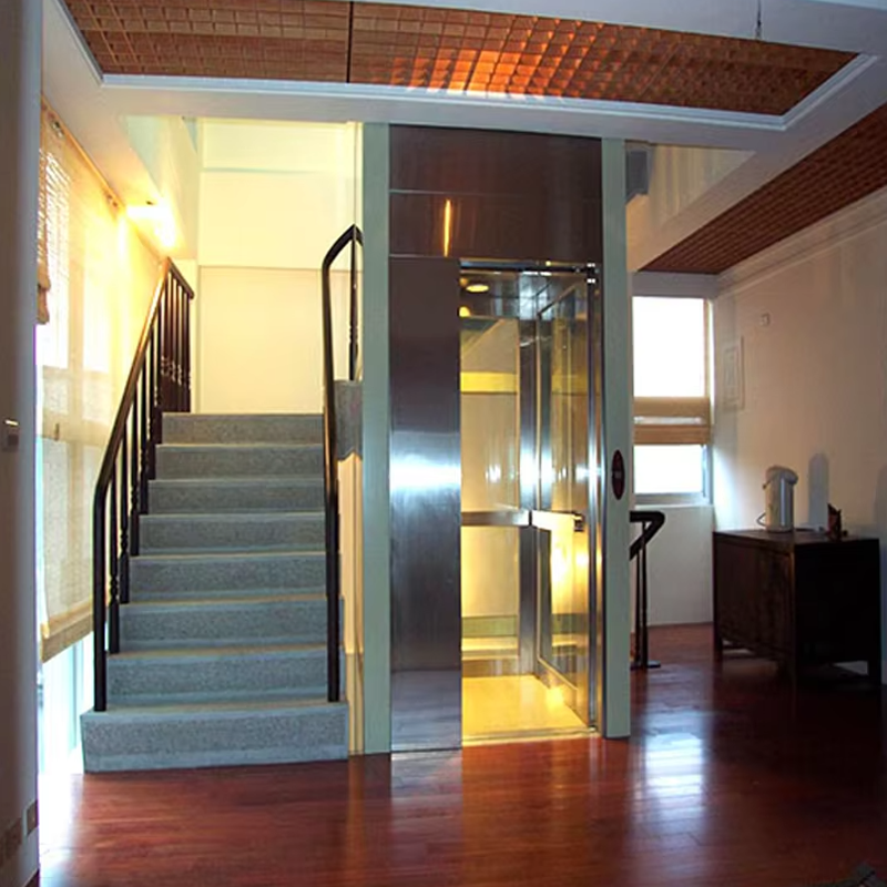 VTEV104 Ascensores Elevadores Elevador Villa de luxo em aço inoxidável para uso familiar