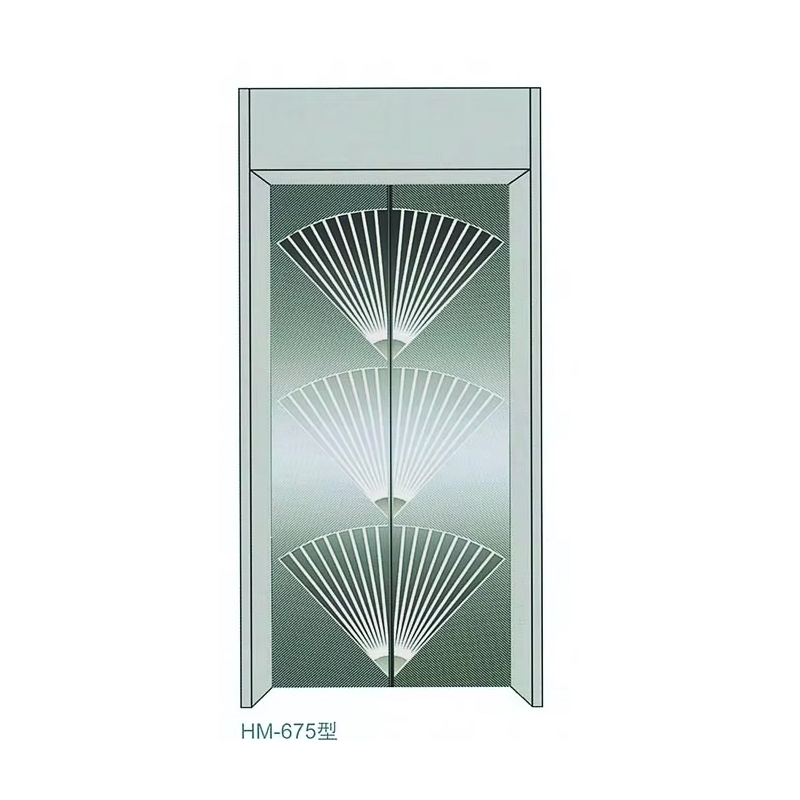 VTSP204 Sistema de porta de elevador de alta qualidade em aço inoxidável painel de porta manual de vidro pintado