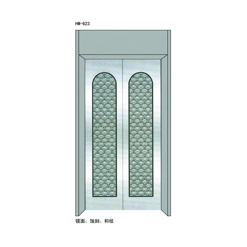 VTSP204 Sistema de porta de elevador de alta qualidade em aço inoxidável painel de porta manual de vidro pintado