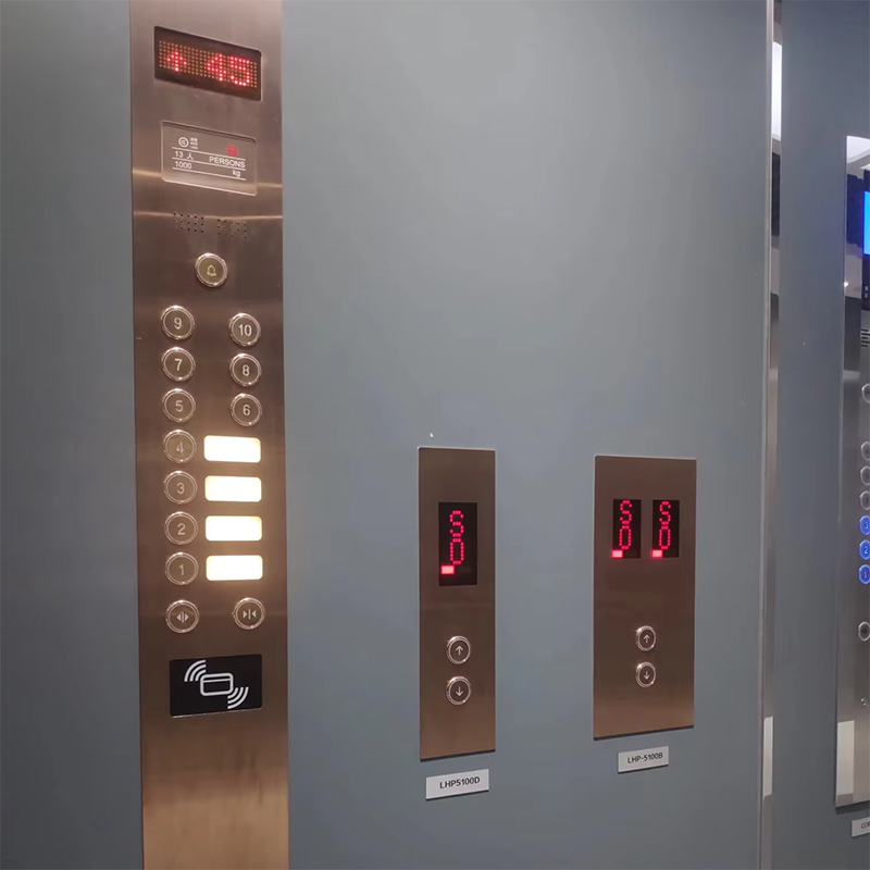 Bobina e Lop fixados na parede da exposição do toque do elevador de aço inoxidável moderno VTSP333