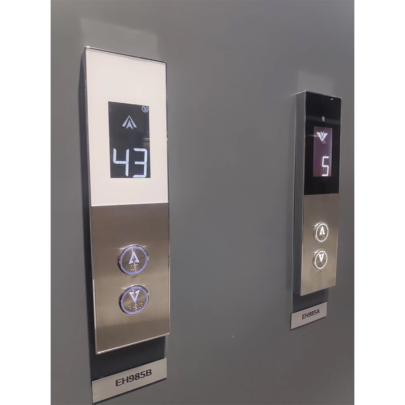 Bobina e Lop fixados na parede da exposição do toque do elevador de aço inoxidável moderno VTSP333