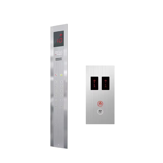 Tela sensível ao toque montada na parede do elevador VTSP336 com botão do elevador Design moderno em aço inoxidável e vidro Cop e Lop