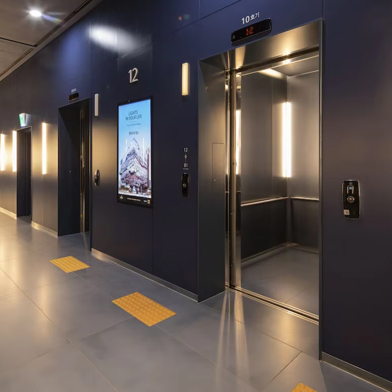 VTEP119 Ascensores elevadores de passageiros AC sem engrenagens para edifícios de vários andares com certificação ISO9001 de fácil instalação em aço inoxidável