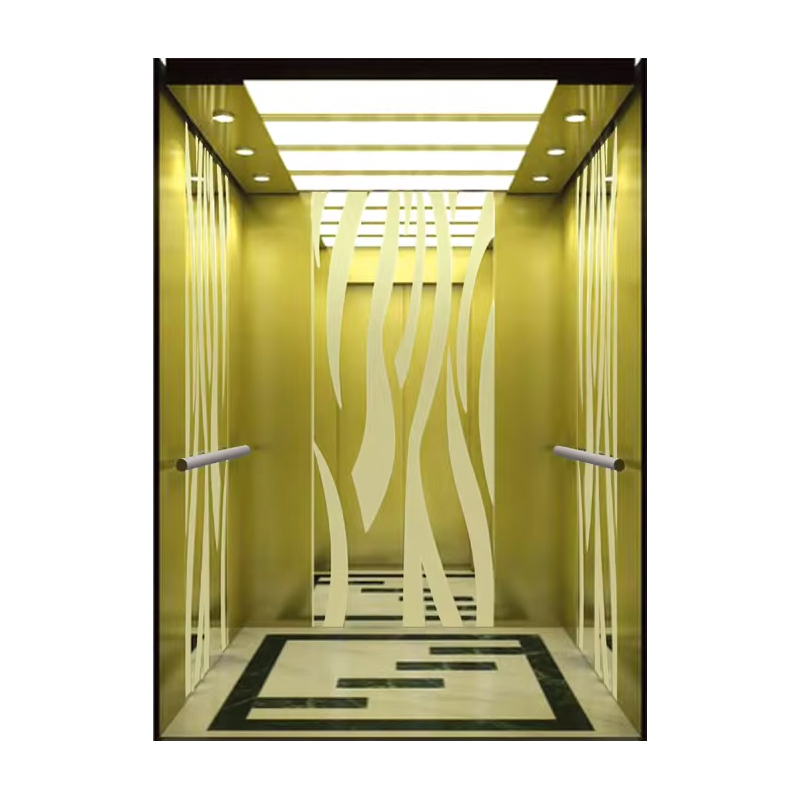 VTEP121 Venda Quente Modelo NV 6-8 Pessoas 630kg Gearless AC Moderno Elevador de Passageiros com Piso de PVC em Aço Inoxidável