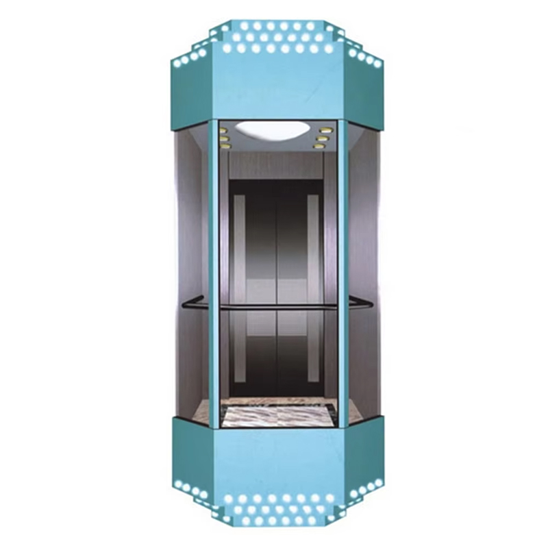VTEO103 Ascensores Elevador de observação de luxo com design de vidro panorâmico para edifícios comerciais