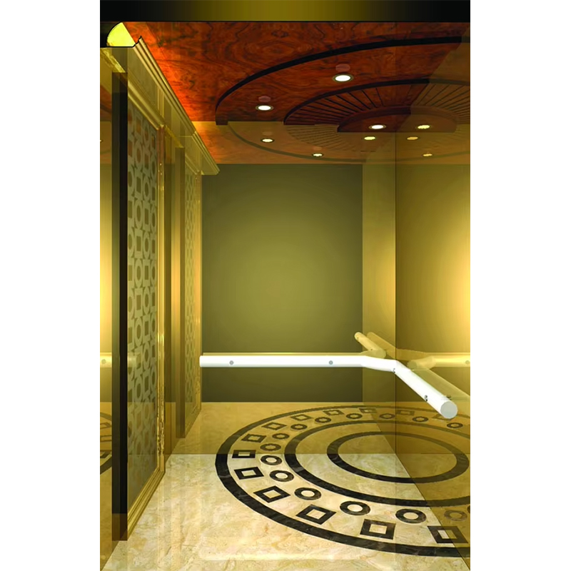 Cabine do elevador do hotel de luxo VTSP133 com design contemporâneo de aço inoxidável premium cor personalizada garantia de 1 ano