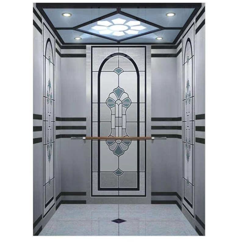 Peças e acessórios do elevador VTSP135 Cabine comercial de elevador de passageiros com painéis de parede anti-riscos