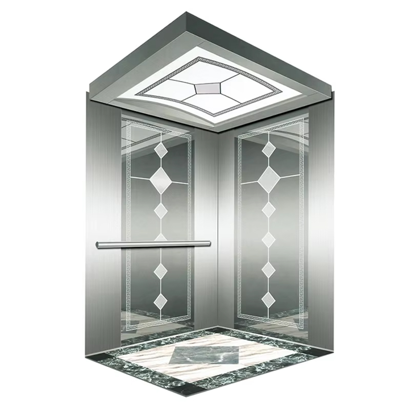 Peças e acessórios do elevador VTSP136 Cabine de elevação de passageiros com iluminação LED e decoração premium